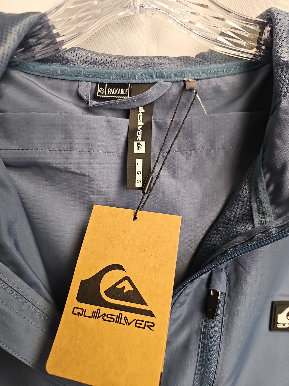 Quiksilver Men’s Two-Tone Blue Windbreaker Jacket Sz L/G - Picture 3 of 14